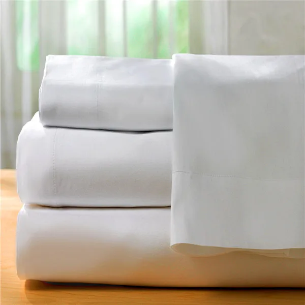 Hotel white stripe bedding polyester cotton fabric rolls
