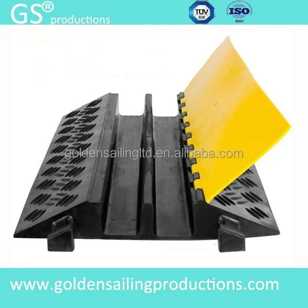 Outdoor rubber ramp, low price small cable protector ramp