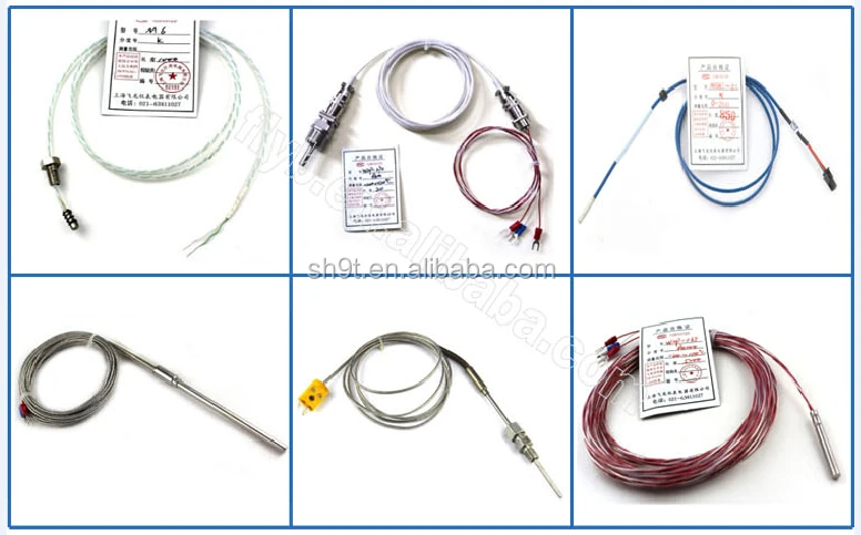 0-1300C K Тип термопары Температурный датчик с фланец, резьба