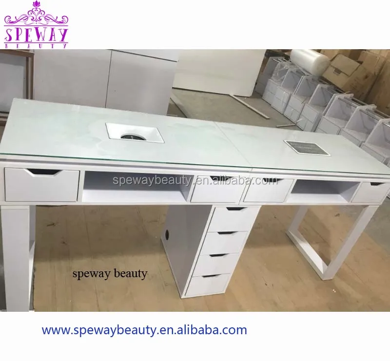 
2021 double nail table/nail dryer station/portable manicure table nail station 
