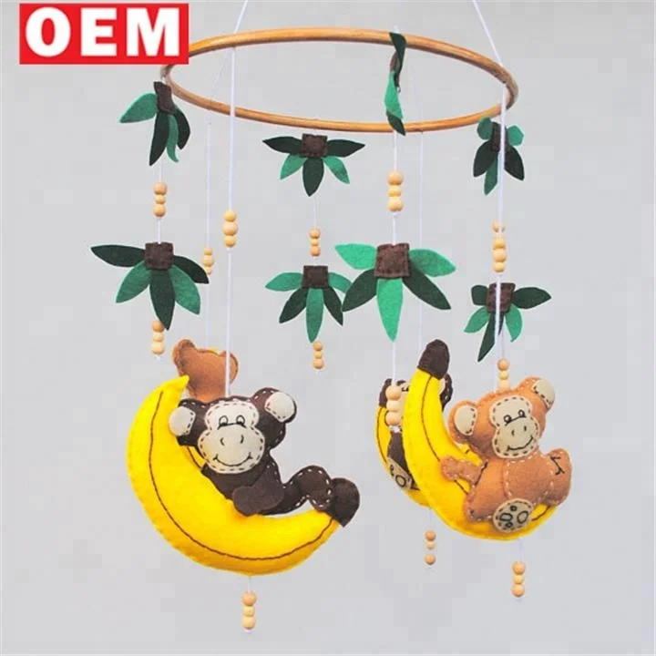 Custom design handmade monkey Nursery felt Mobile Crib baby mobiles
