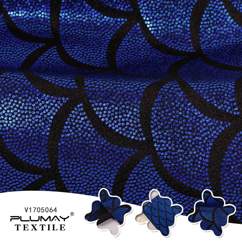Iridescent Sparkly Scale Mermaid Fabric Hologram Spandex 4 Way Stretchy fish scale fabric for skirt tail swimwear