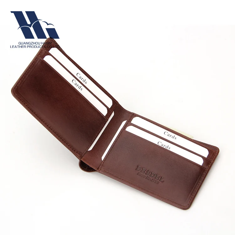 Full Grain top grain genuine leather Men Business card RFID minimalist slim Wallet