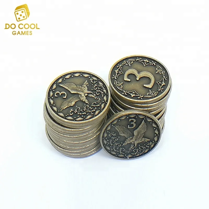 Factory wholesale custom logo board game metal play money
