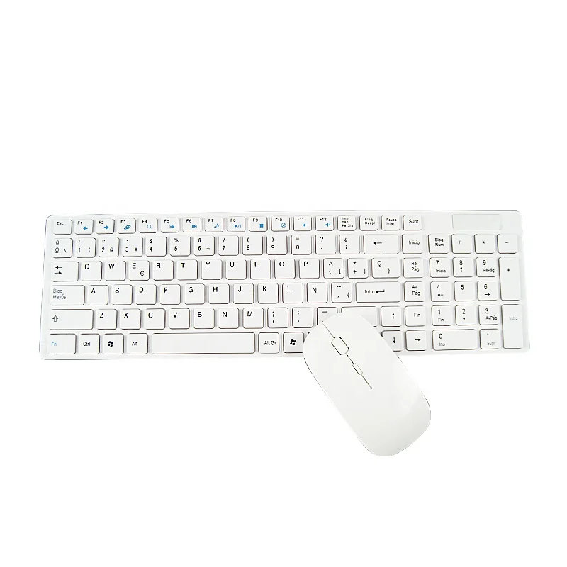 Cheapest Support Spanish custom layout tablet pc 2.4ghz combos wireless keyboard mouse