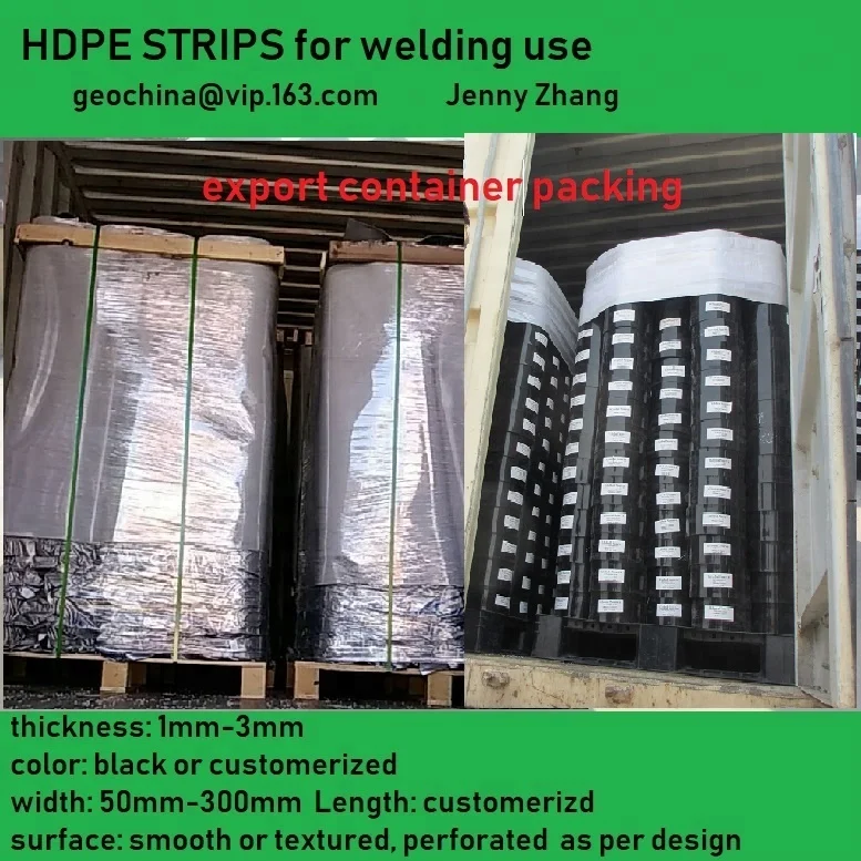 
PLASTIC HDPE STRIP GEOCELL USE construction PE sheet 