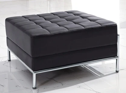 Modern Home Design Chesterfield Sofa Set Stainless Steel Genuine Leather Office Public L Sectional Modular Combination Sofa sets