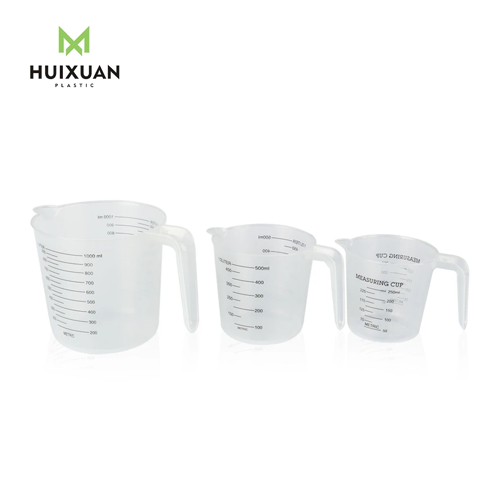 Custom made 250ml,500ml,600ml,1000ml plastic measuring cup,measuring jug