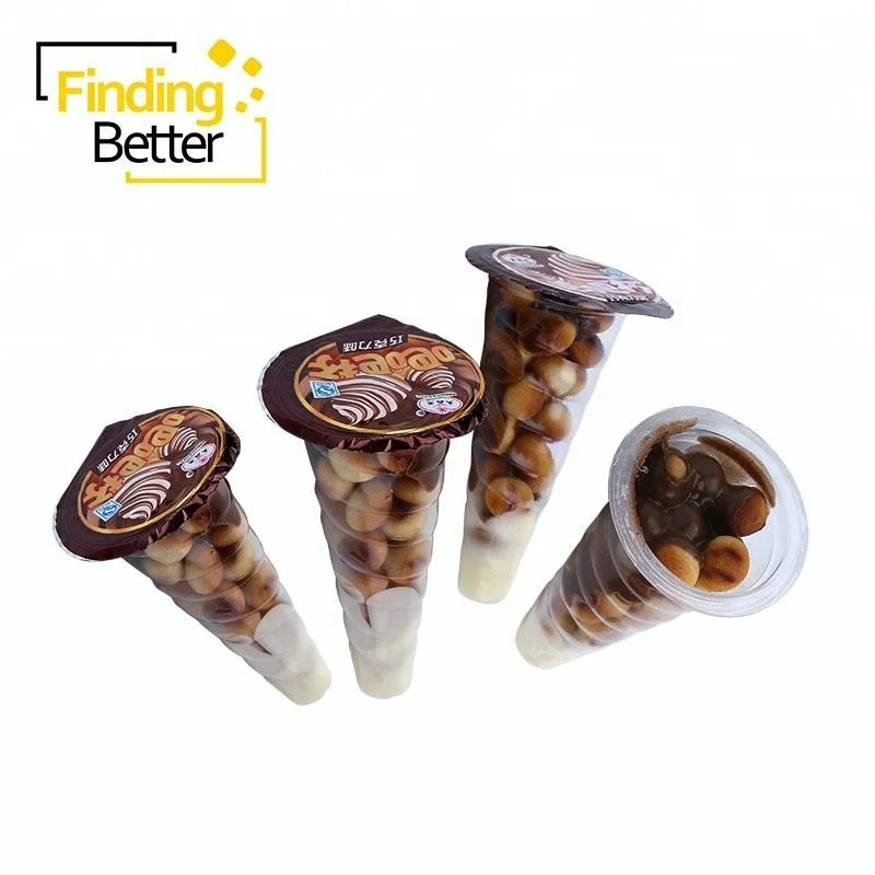 
Halal Mini Crispy Ball Biscuit Ice Cream Cone Cup Sweet Milk Chocolates Candy Chocolate Products 