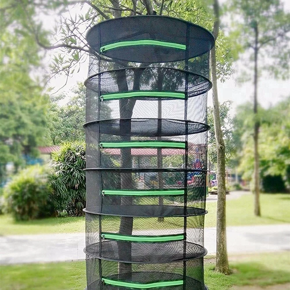 Drying net 8 Layer Herb Drying Net Herb Dryer Mesh Black and green zippers