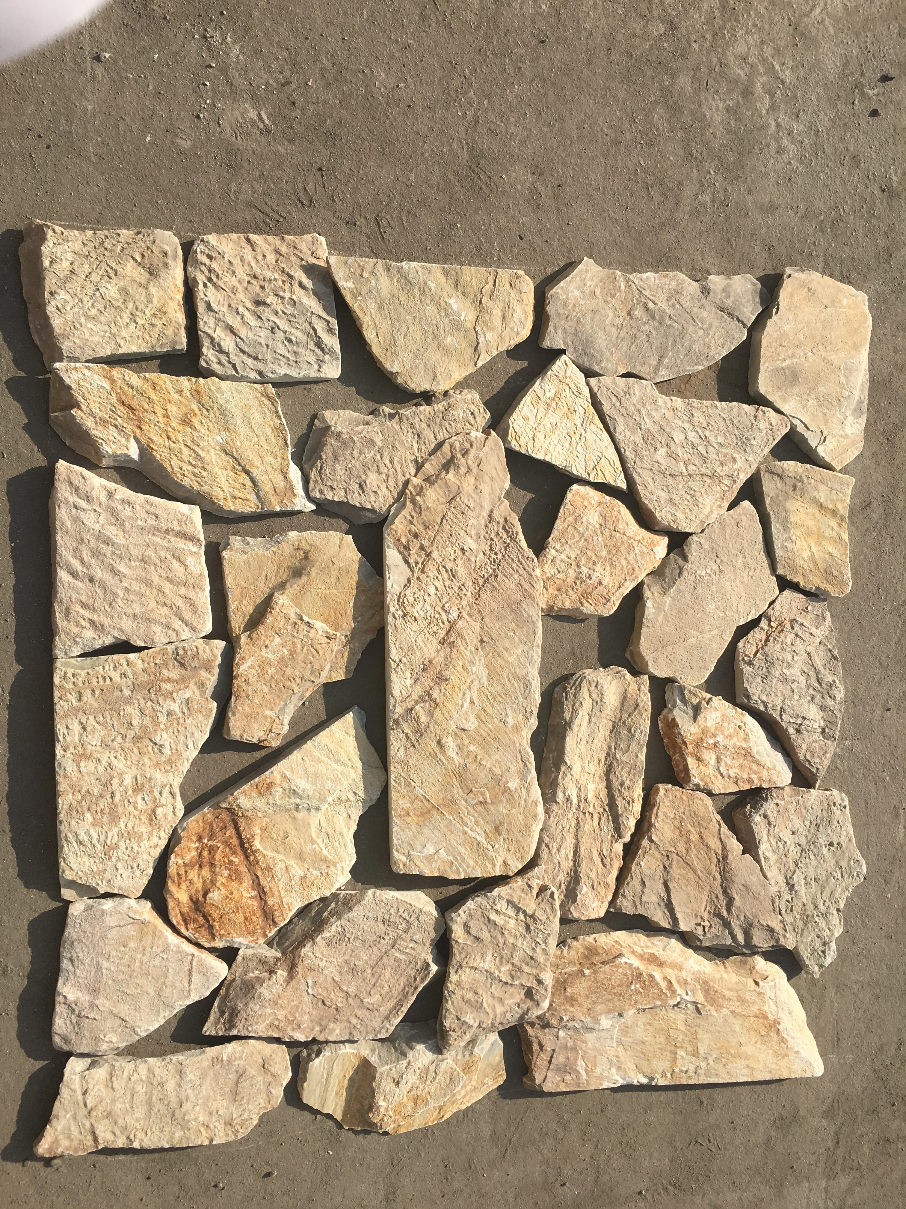 Yellow sandstone flagstone castle stone for sales