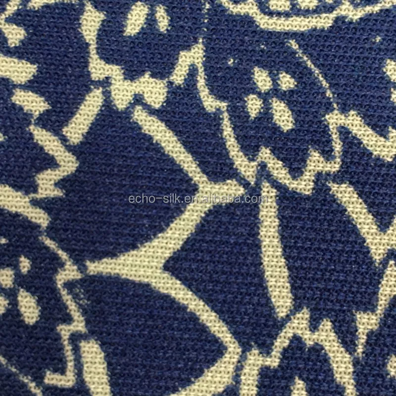 100% Шелковая Джерси с принтом, шелковая ткань