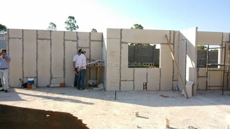 Low Cost Light Steel Structure Prefab House Villa - EPS cement sandwich wall panel