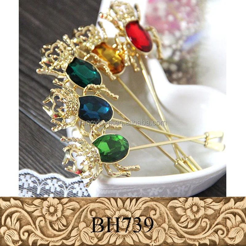 
2016 модная брошь на воротник костюма в форме паука из сплава с кристаллами 