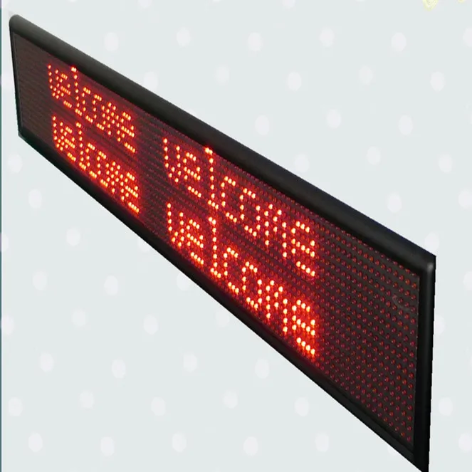 p10 outdoor led module single red 96x16 led scrolling message board
