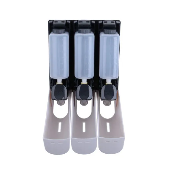 Hot selling ABS Plastic Liquid Soap Dispenser Wall Mounted Triple Shampoo Gel Dispenser For Hotel And Bathroom