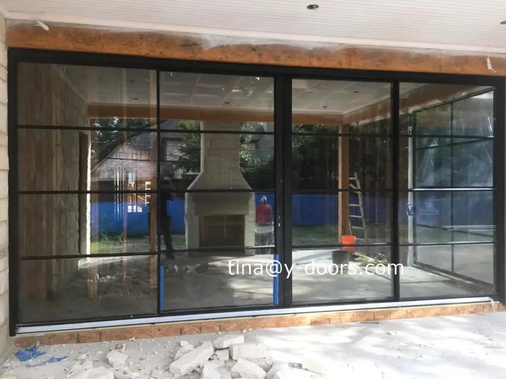 Steel Wall Mounted Glass Door French Entry Door and window designs