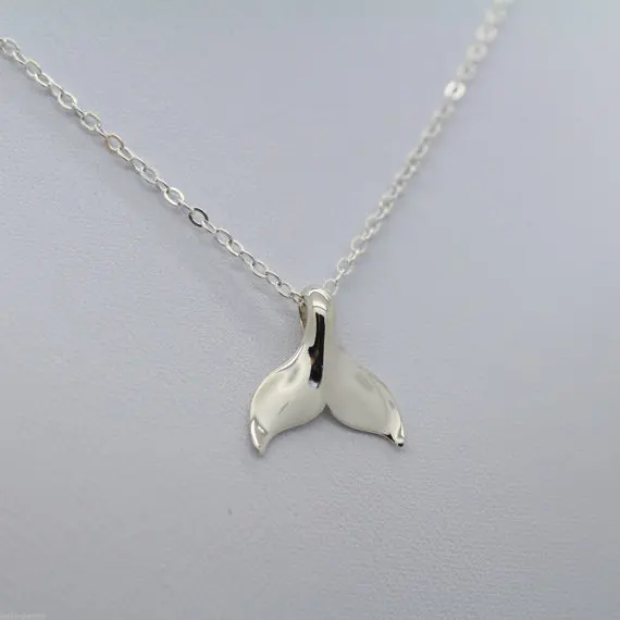 Necklace Sterling Silver Ocean Jewelry Whale Tail Charm S925 Necklace