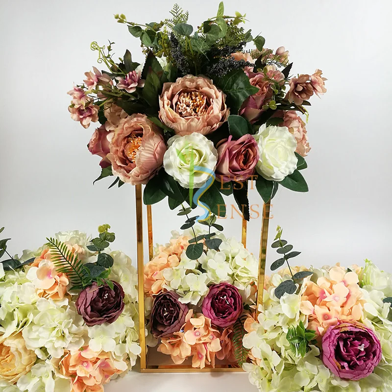 Прямоугольный Железный Свадебный Цветочный каркас подставка для центрального стола