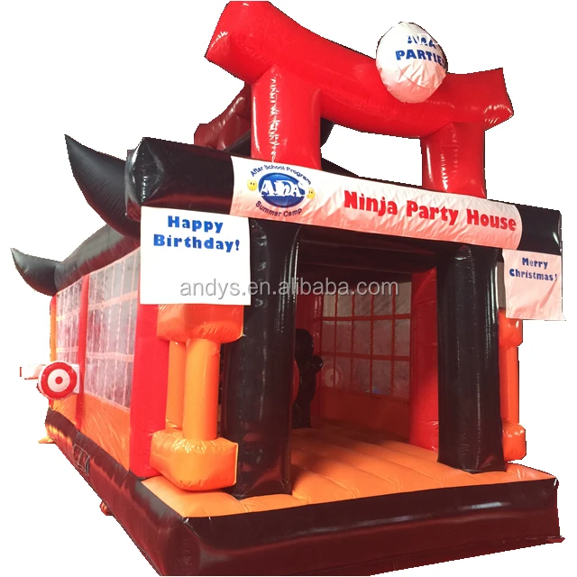 Adult Martial art taekwondo karate Ninja Warrior inflatable bouncer house quality guarantee