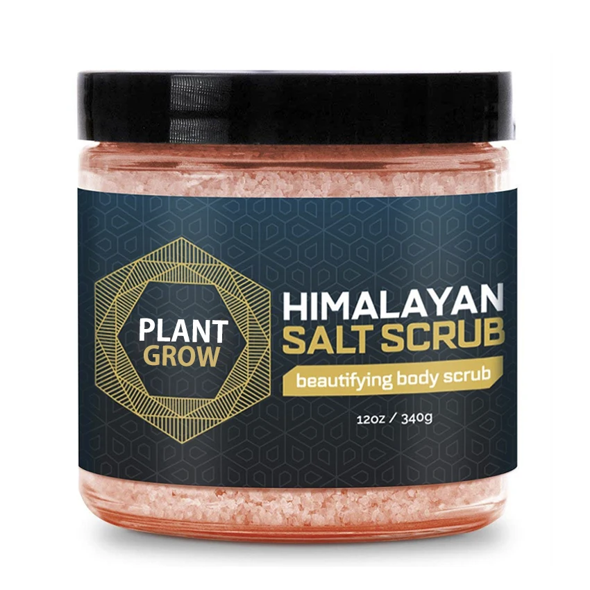 
OEM Hot Selling Himalayan Salt Body Scrub Lychee Fruit Essential Oil Exfoliating Body Scrub 