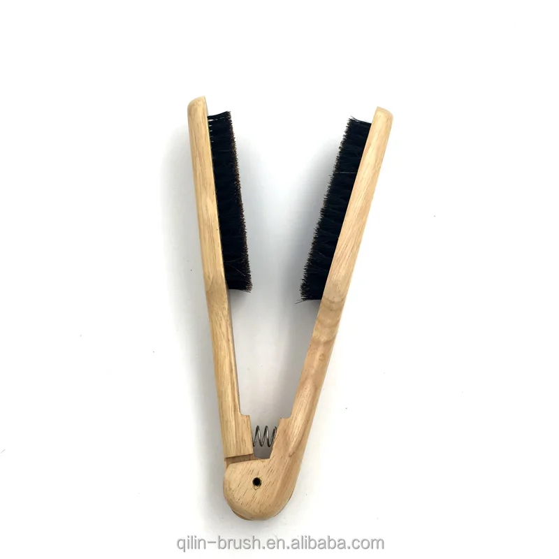 Новое поступление, деревянная Лазерная керамическая щетка для выпрямления волос, выпрямитель для волос с щетиной кабана, щетка для выпрямления волос с ЖК-дисплеем