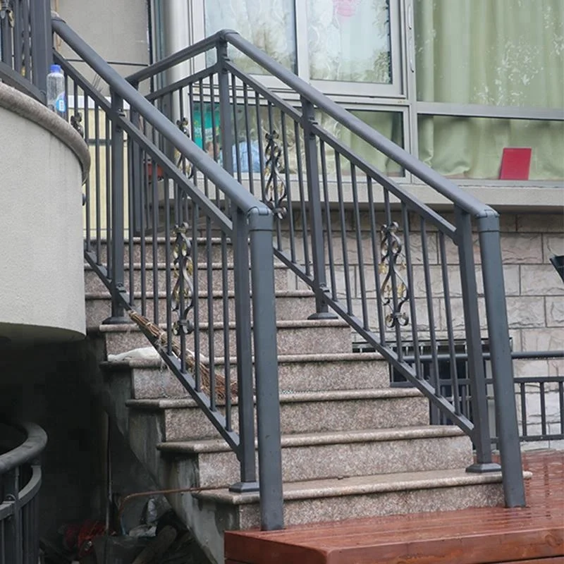 Exterior metal hot sale stair handrail