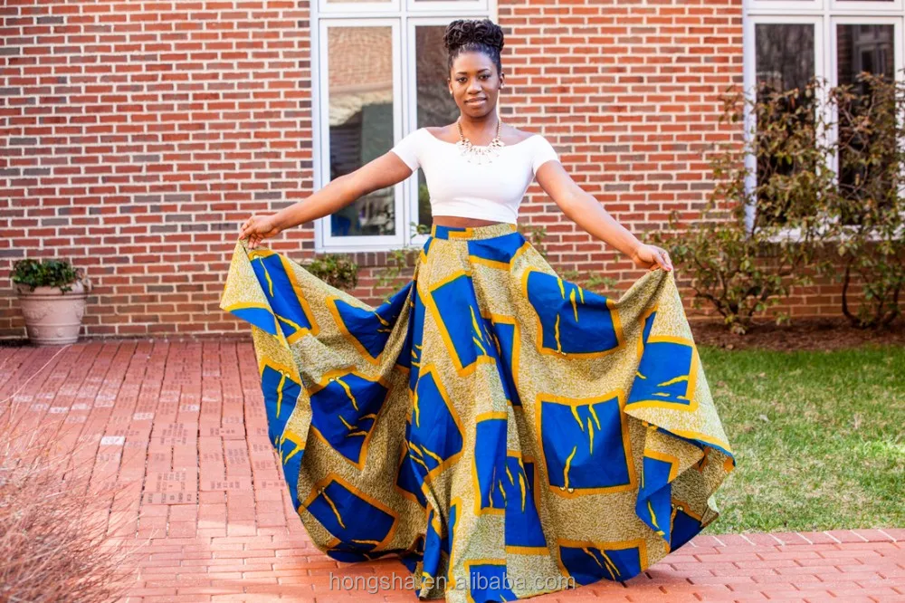 Pictures of long african print skirts and tops HSd7253