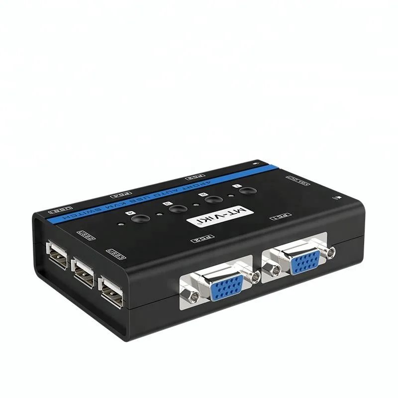 
4X1 4 Port Auto Vga Usb Kvm Switch With Audio 