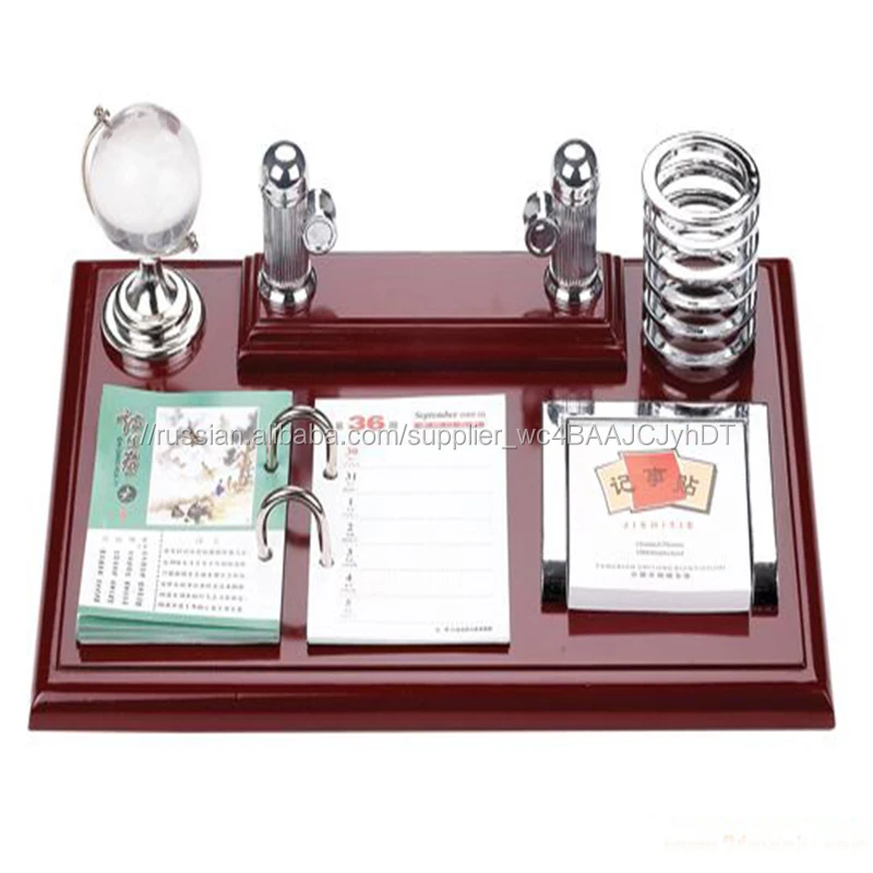 2016 пользовательские творческий подарок бизнес высокого класса офиса настольный календарь, ручка держатель