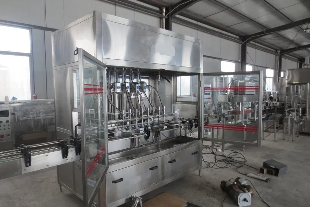China end manufacturer full automatic machine plastic bottle linear palm oil filling production line