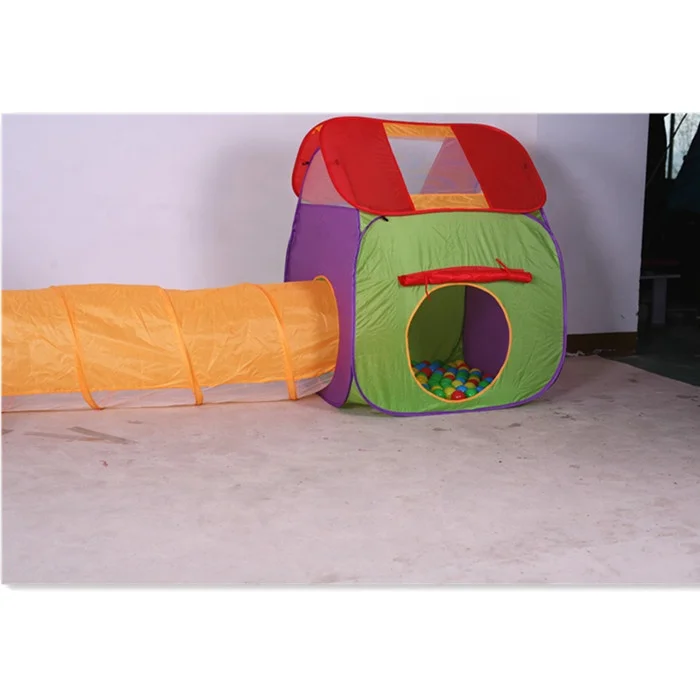 Child Toy Ocean Ball Pool Pop Up Foldable Kids Play House Baby Tent With Tunnel