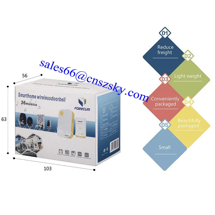 Беспроводной дверной звонок с дистанционным управлением и двойным приемником, беспроводной дверной звонок с 2 приемниками