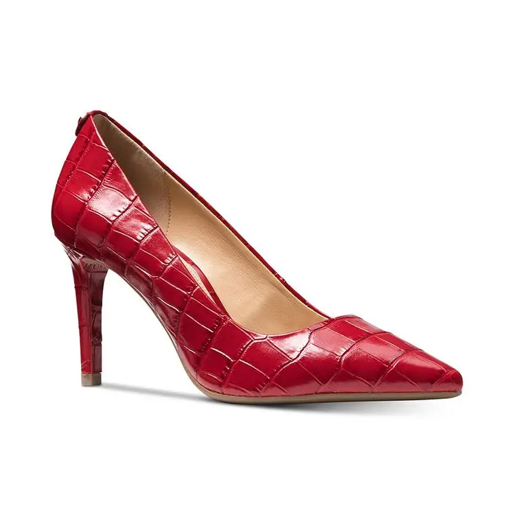Новинка 2019, дизайнерская красная обувь на высоком каблуке, офисные туфли-лодочки