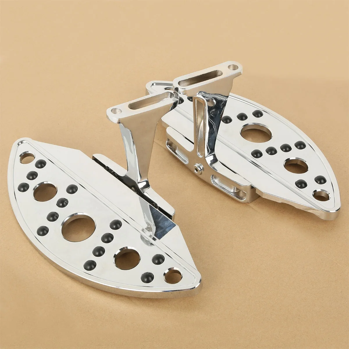 XF2906C33-E Semi-Circle Passenger Floorboard With Support For Harley Electra Glide FLH 1200