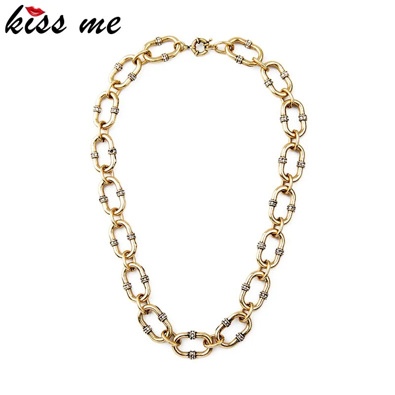 Punk Fashion Vintage Chain Alloy Collier Femme Summer Chunky Necklace