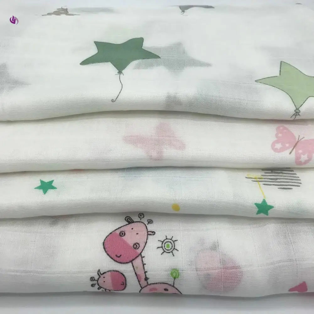 
Wholesale baby cotton bamboo muslin gauze fabrics for blanket cloths 