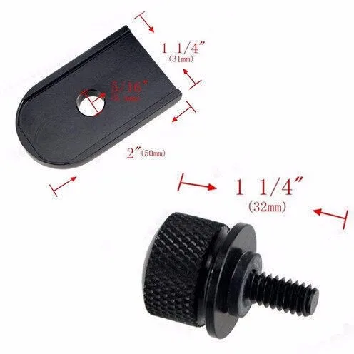 Motorcycle Seat Bolt Tab Screw Mount Knob Cover For Harley Fatboy Road King Softail