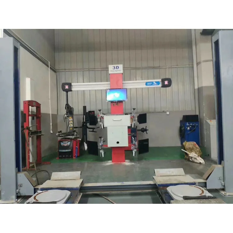 3D four-wheel alignerment machine use for vehicle positioning
