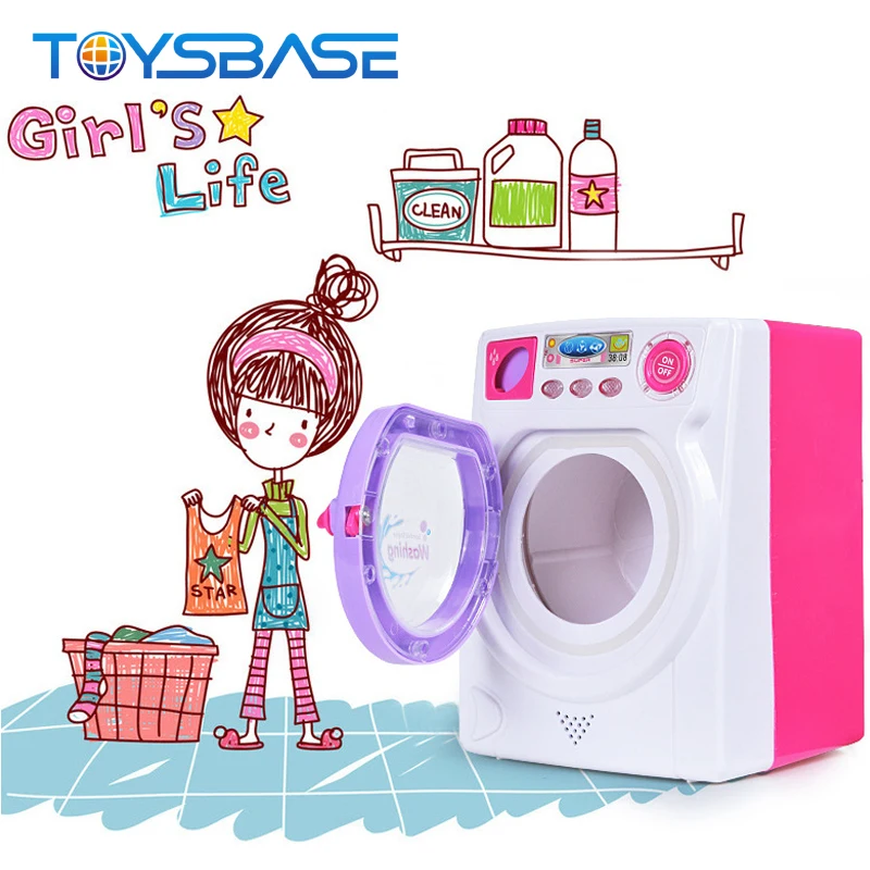 
Pretend Toy Washing Machine - Maquina de Lavar Toy Kids Household Appliances Mini Washing Machine Toy 