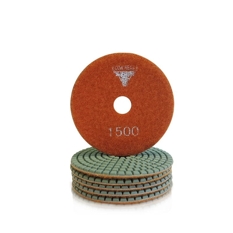 Супер Блестящий 4-дюймовый алмазный шлифовальный и полировальный коврик из