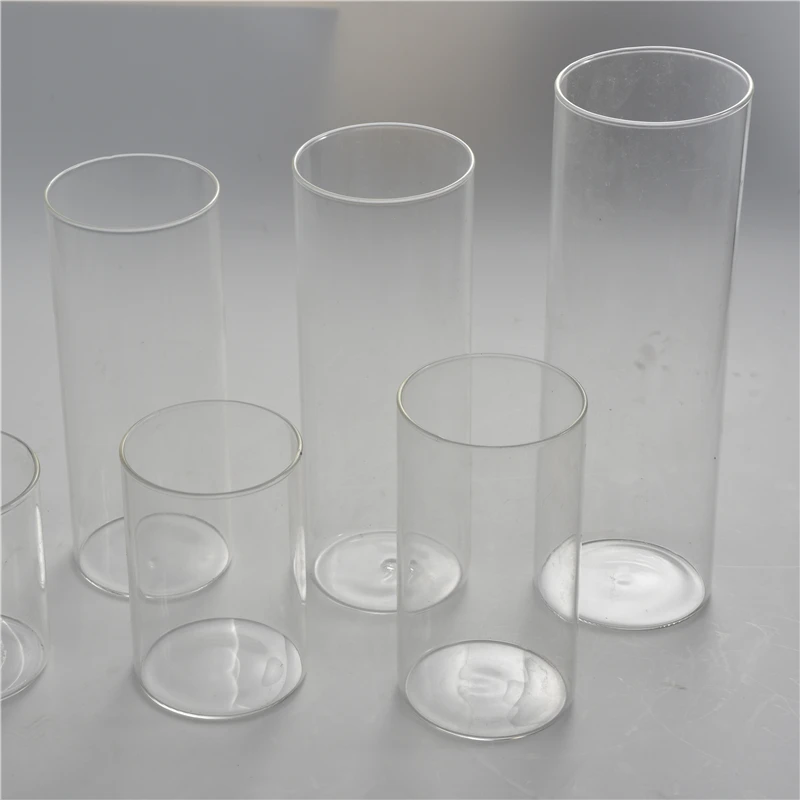 Christmas Decoration Supplies Luxury Candle Holder Glass Cylinder Candle Holder