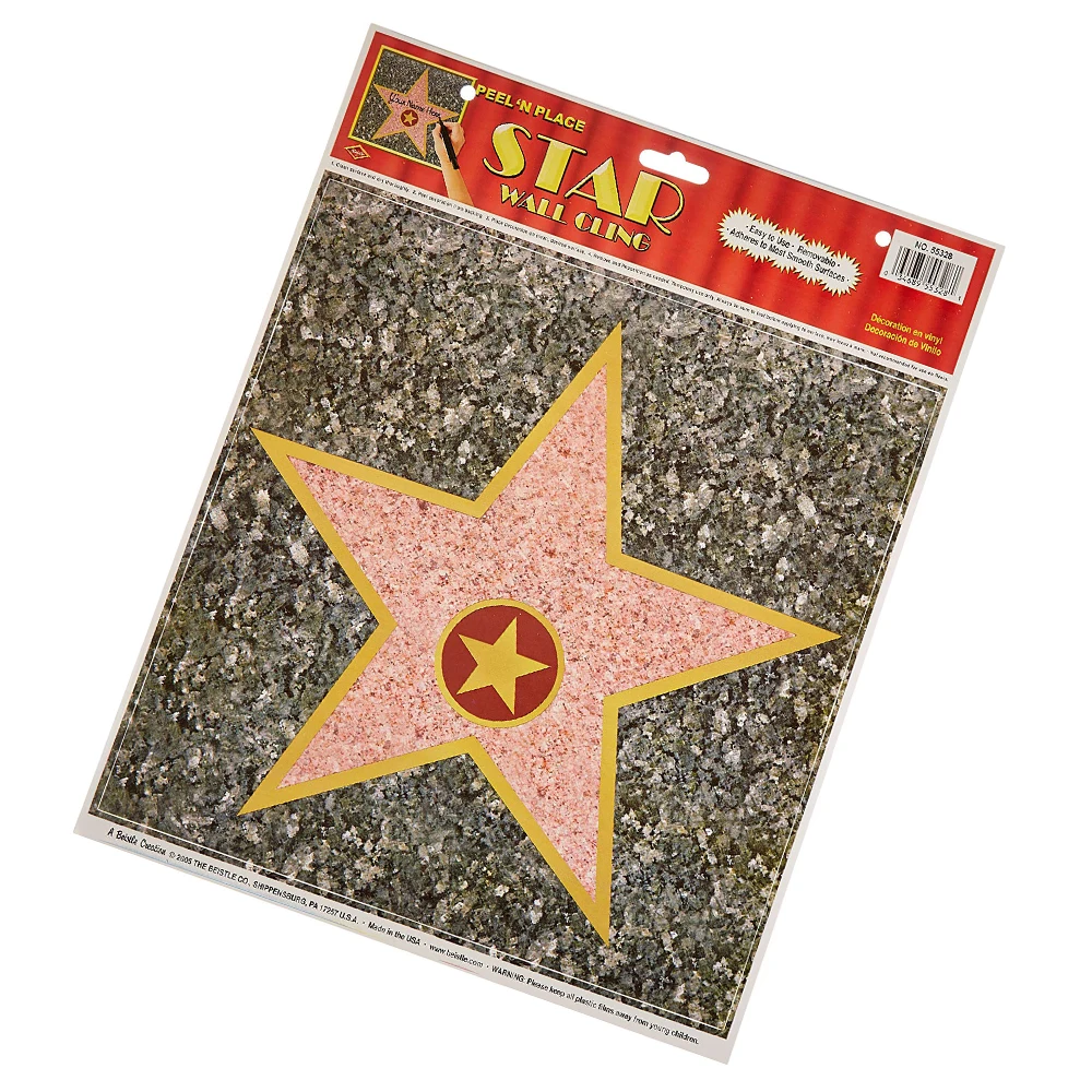 Removable (12 Pack) Personalize Your Own  Fame Decor Kit Hollywood Stars Sticker