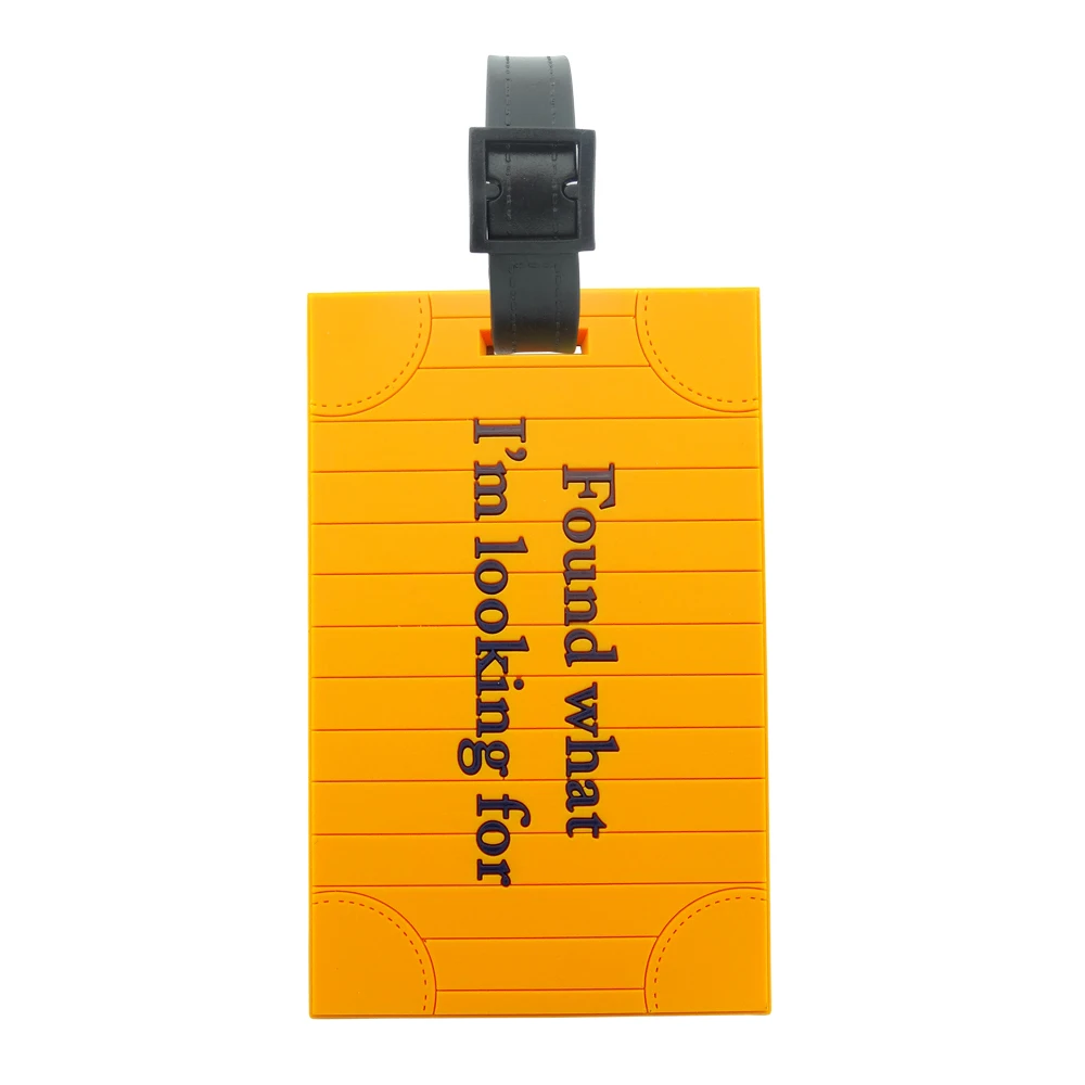 Promotional Embossed Custom Company Logo Soft PVC Luggage Tag