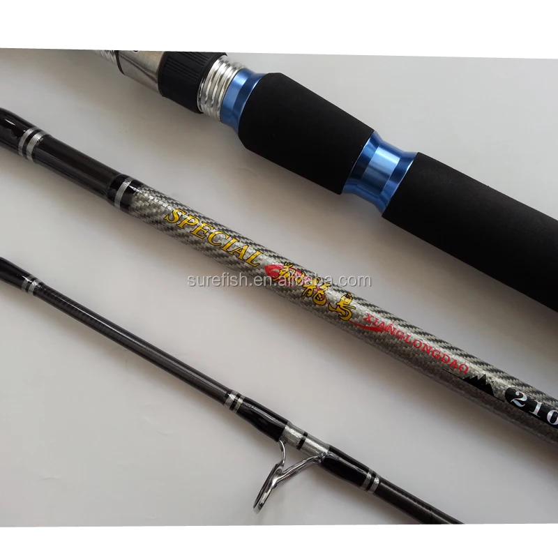 three section top quality carbon boat fishing rod