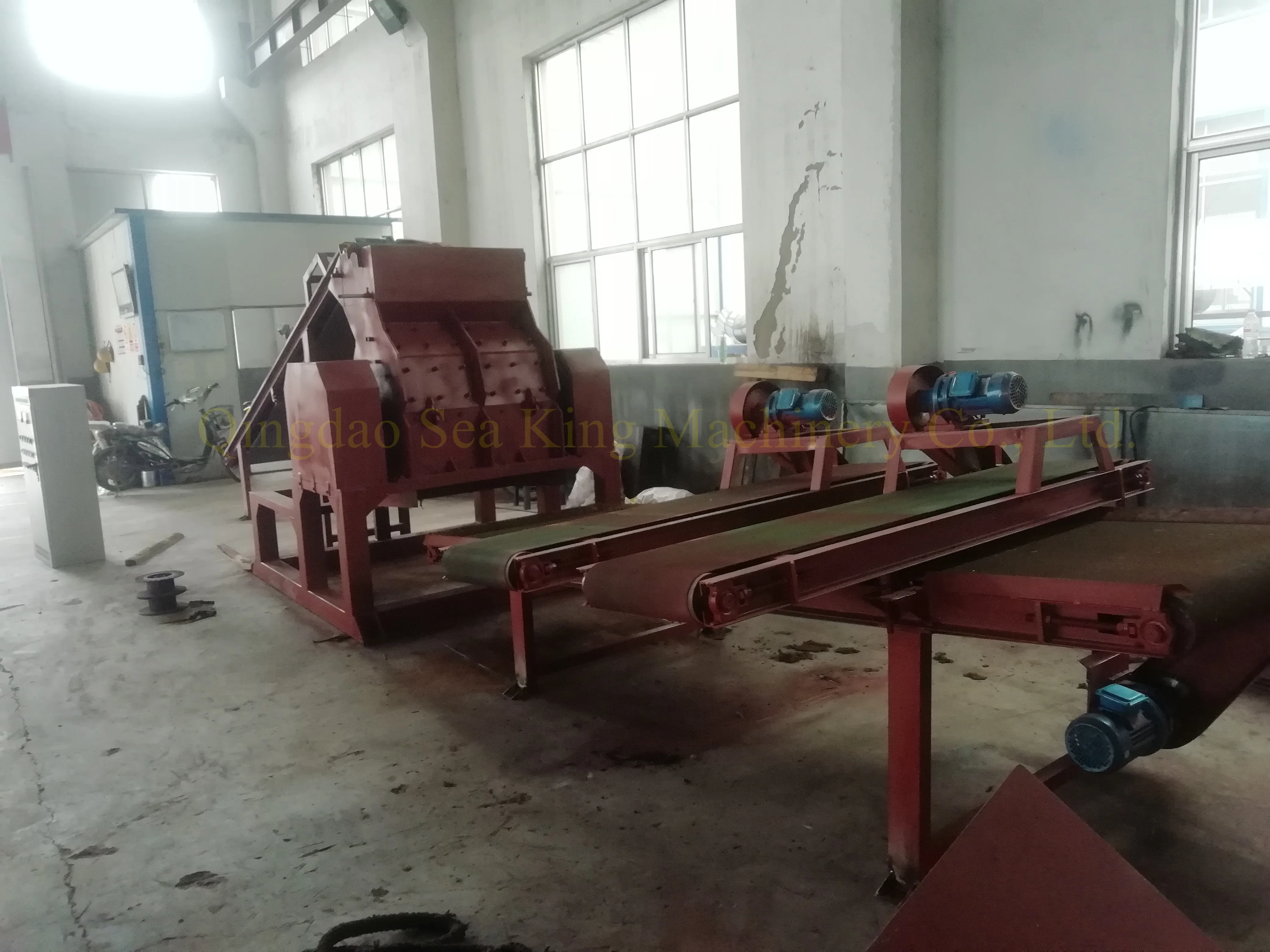 unvulcanized Green tyre scrap rubber steel wire separate machine