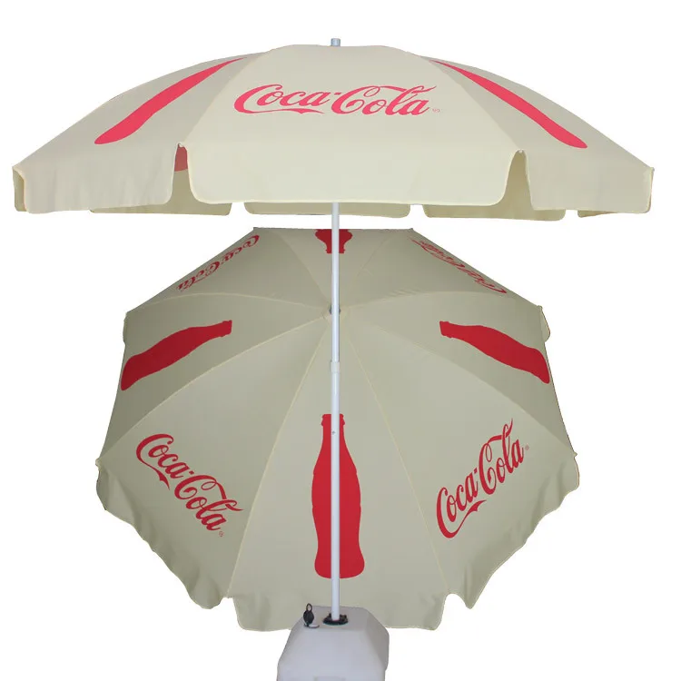 All Kinds of Custom logo Print Parasol Beach White Umbrella