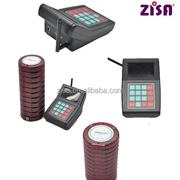 2-цифры Беспроводной Обслуживание Официанта Пейджер Каботажное Судно с Одной Клавиатуры