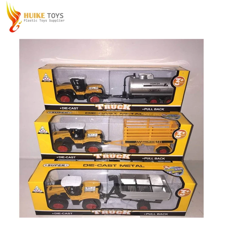Cheap plastic farm truck farmer car toy pulling tractors
