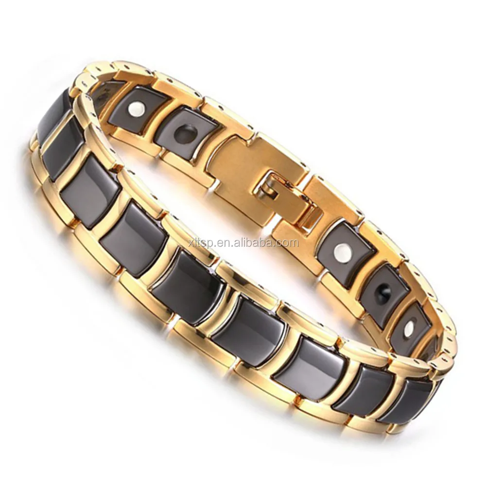 
Magnetic Energy Power Germanium Bracelet Health Bio Armband Pure Titanium Steel Bracelet 